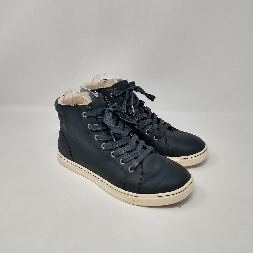 UGG Leather Side Zip Hi Top Sneakers Women's Size 8